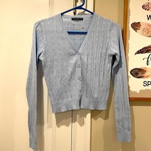 Brandy Melville Light knit cardigan NWOT baby blue